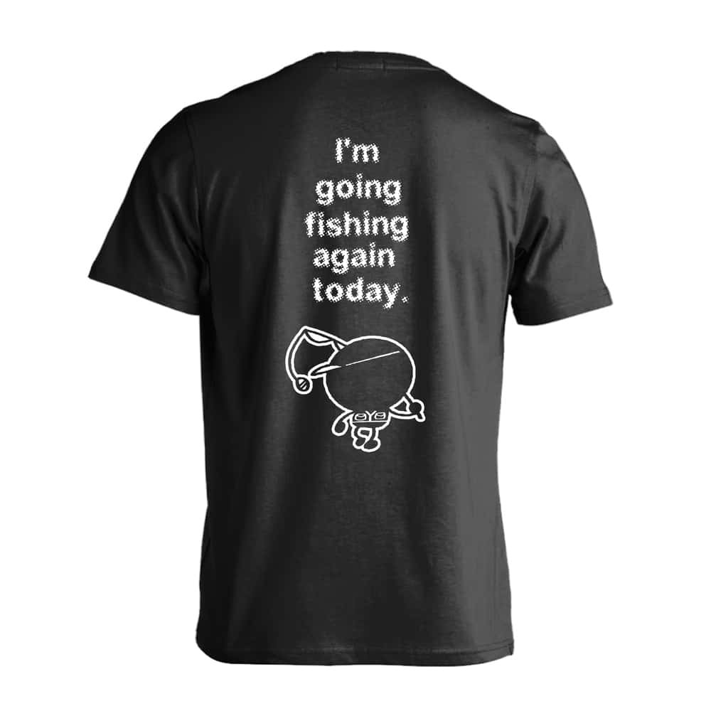 フィッシング 釣り Tシャツ 半袖 メンズ ウェア レディース 練習着 ジュニア ドライ おもしろ tシャツ 速乾 名入れ スポーツ 女子 男子 チーム おしゃれ 文字入れ 「今日も釣りに行ってきます」 アートワークスコウベ 【送料無料】