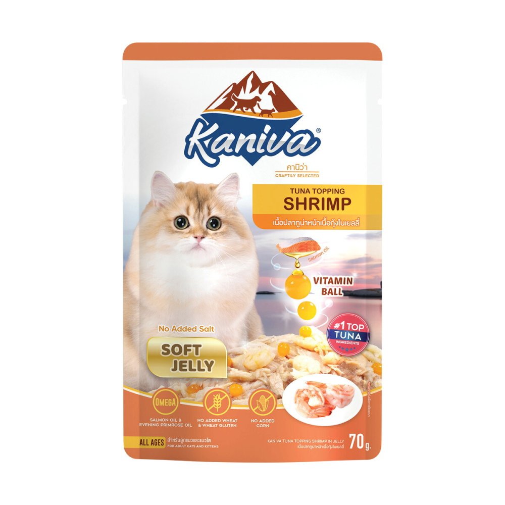 Kaniva カニワ エビ＆ツナ 猫用 ウェットフード ソフトゼリー 70g