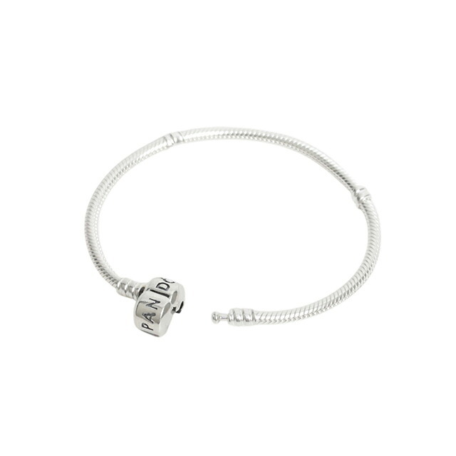 パンドラ PANDORA Moments Barrel Clasp Snake Chain Bracelet アクセサリーブレスレット 594593c00-17 レディースシルバー