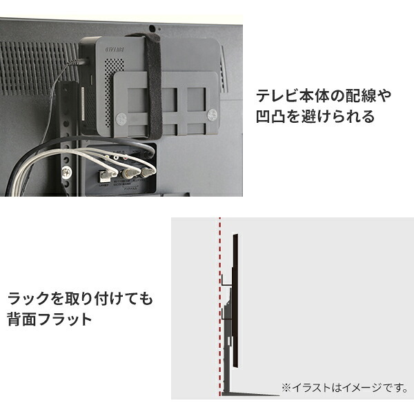 WALLインテリアテレビスタンド Vシリーズ/A2対応 スマート設置オプションセット-マルチデバイスホルダー-コードケース 追加オプション 部品 パーツ 配線整理 配線カバー ケーブルカバー 配線隠し モダン おしゃれ 電源コード WALLオプション