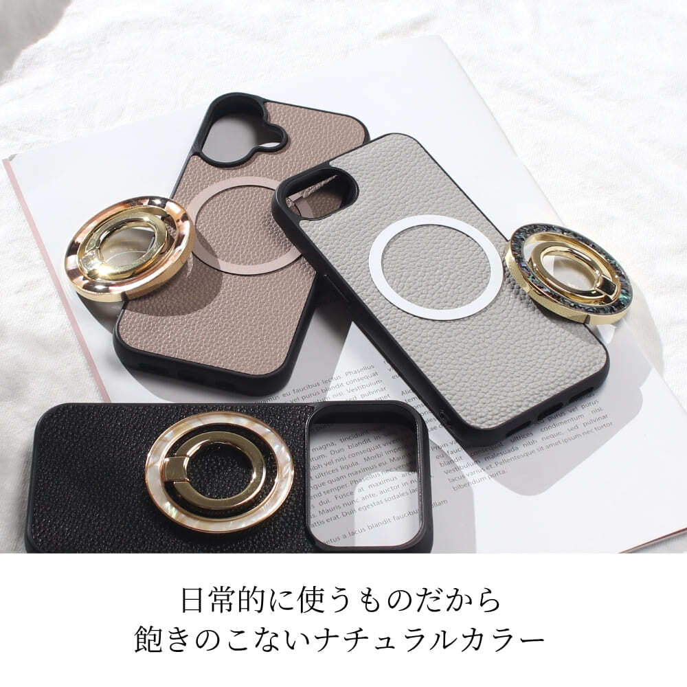 iphone17 ケース リング付き magsafe対応 iphone17e iphone17Pro iphoneAir iphone17ProMAX マグセーフ レザー スマホリング アイフォン 17 17e air 17pro max スタンド マグネット 大人可愛い 17プロ マックス エアー iphoneケース スマホケース べっ甲 落下防止 送料無料