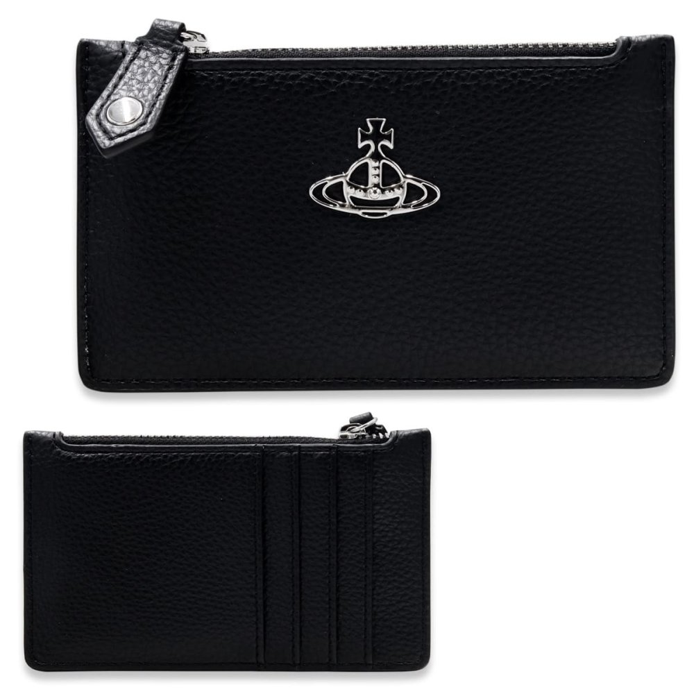 ヴィヴィアンウエストウッド 財布 フラグメントケース メンズ レディース Vivienne Westwood 51110039 S000D PF N403 ブラック RE-VEGAN カードケース コインケース 小銭入れ オーブ ロゴ 薄型 ミニ財布