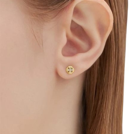【無料ラッピング】  ヨンドシー 4℃ K18イエローゴールド ピアス ダイヤモンド ブランド 正規品 新品 ギフト プレゼント 人気 おすすめ 誕生日 記念日 クリスマス 送料無料
