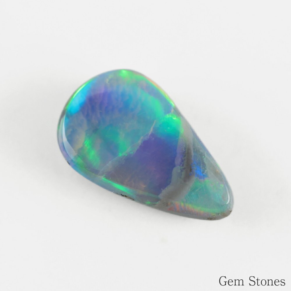  高品質 ブラックオパール 0.545ct ルース 裸石 宝石 オパール ブルー グリーン ブラック 希少 誕生石 10月 お守り ジュエリー ギフト