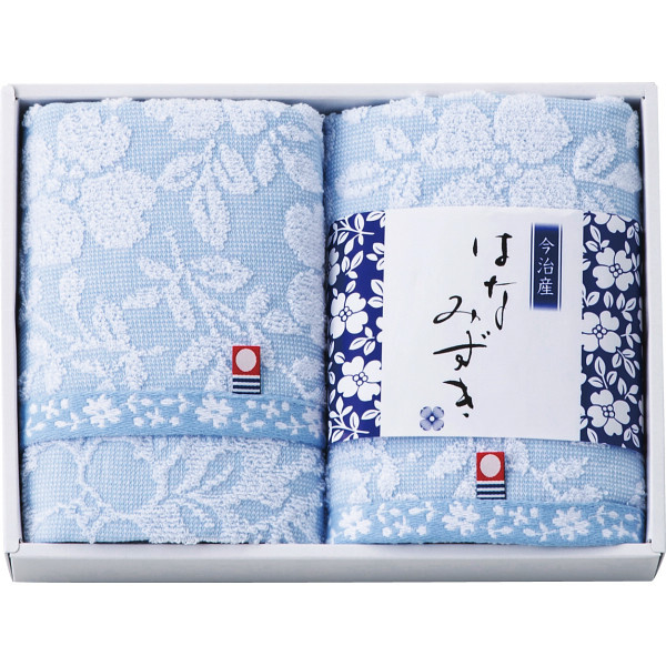 今治タオル 今治 はなみずき フェイスタオル 2枚セット [26-7537-079] HN8820 ｜ 綿100％ 34×80cm ｜ ギフト 贈り物 内祝い お返し 出産祝い 結婚祝い 香典返し 御見舞い ご挨拶 ｜ タオルギフト 日本製 今治タオルブランド認定 ｜ 化粧箱入