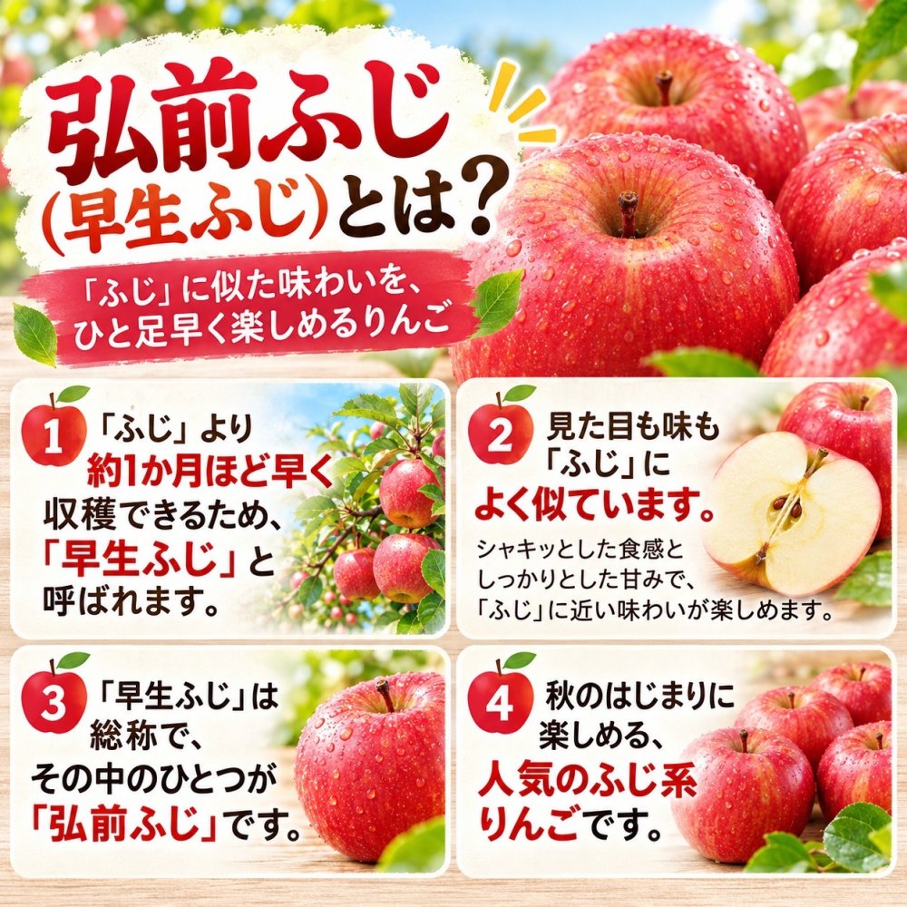 青森県産　りんご　弘前ふじ　早生ふじ　訳あり　5kg 送料無料！