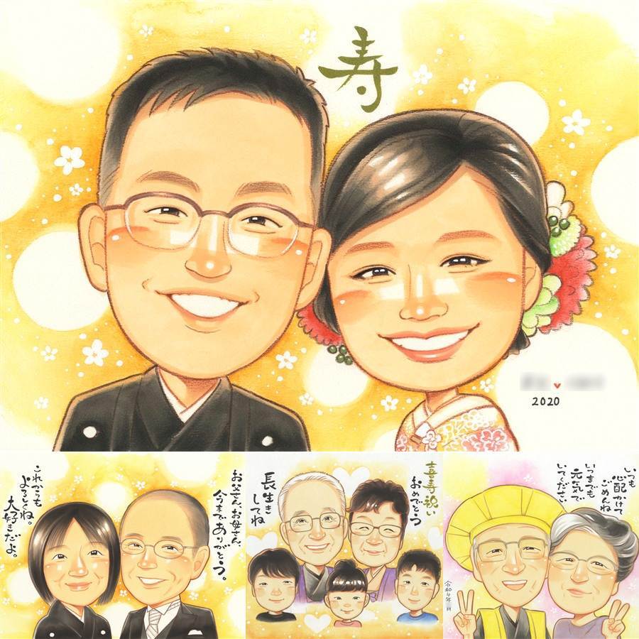 結婚式のギフトに、お祝いの場を明るくする似顔絵です。大切なお祝いにも安心してご注文いただけます。 贈り物 似顔絵 ウェルカムボード 手描き 名入れ ギフト プレゼント 結婚式 婚礼 ブライダル ウェディング 記念 新郎 新婦 カップル 両親 名入れ 下書き確認 修正無料 そっくり 喜ばれる 実績多数 似てる 結婚式 ウェディング 一生もの 思い出 長寿祝い メモリアルギフト お祝いの品