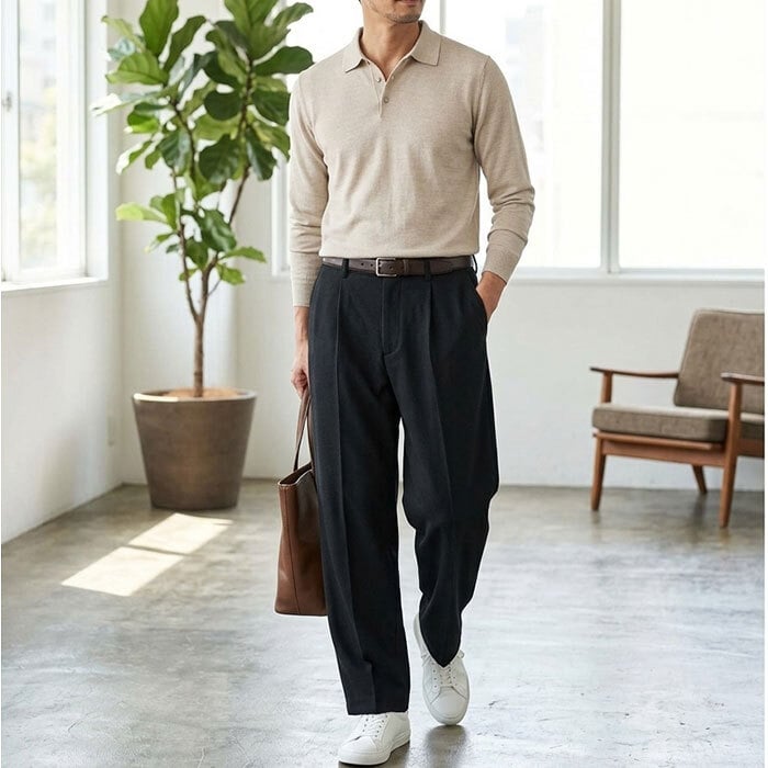 URBAN SQUARE パンツ 6530 通販 アーバンスクエア スラックス メンズ ズボン トラウザーパンツ ビジネスカジュアル オフィスカジュアル 春秋 通勤 軽い 軽量 ビジカジ イージーケア 仕事着 ボトムス 男性 メンズファッション