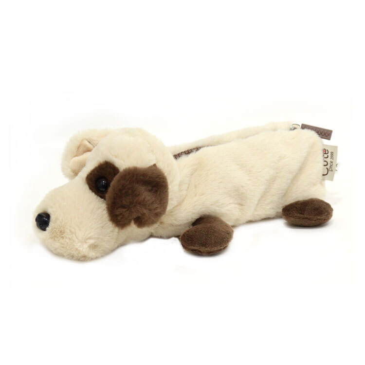  Cute ドッグ　アニマルペンケース どうぶつ ぬいぐるみ  犬 タレミミ ペンケース 動物 筆箱 定形外　送料無料 ポーチ アニマル フィギュアポーチ