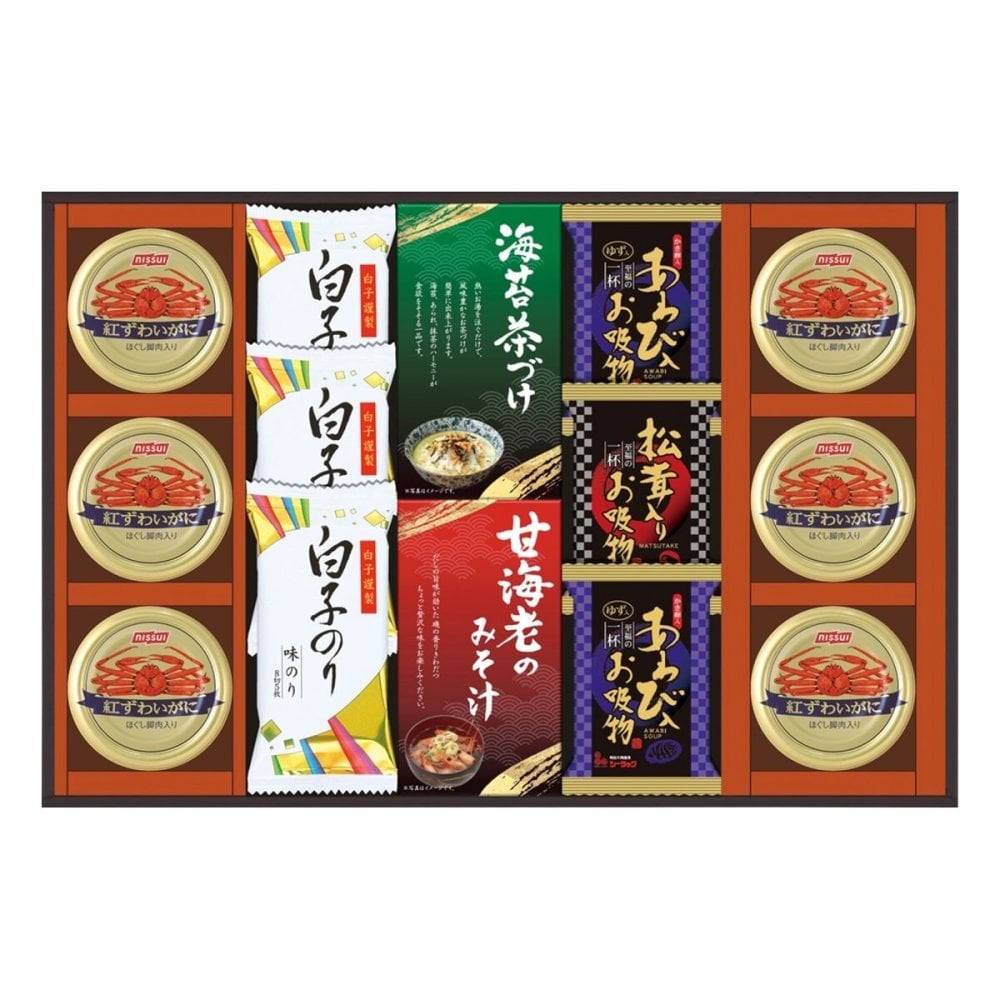 贅沢フリーズドライと山海の幸 6種14点入 フリーズドライ食品 お吸い物 味噌汁 お茶漬け 詰め合わせ【北海道・沖縄県・離島 配送不可】