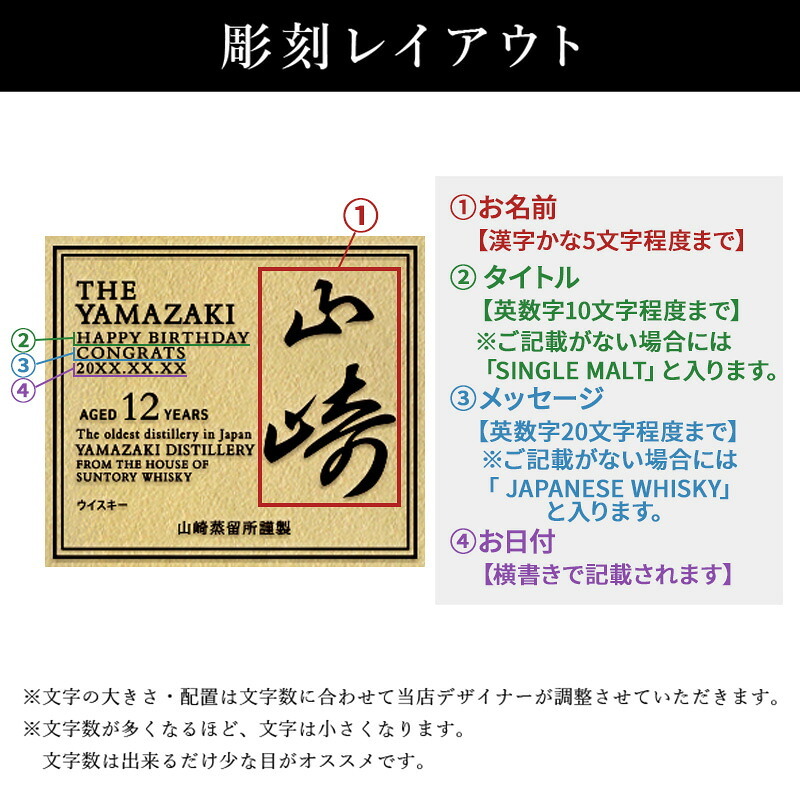 山崎 山崎12年 名入れ お酒 ウイスキー シングルモルトスコッチ    名前入り プレゼント ギフト 面白い センス 定年退職 還暦祝い 退職祝い 男性 女性 お祝い 古希 喜寿 傘寿 米寿 卒寿 白寿 百寿 敬老の日