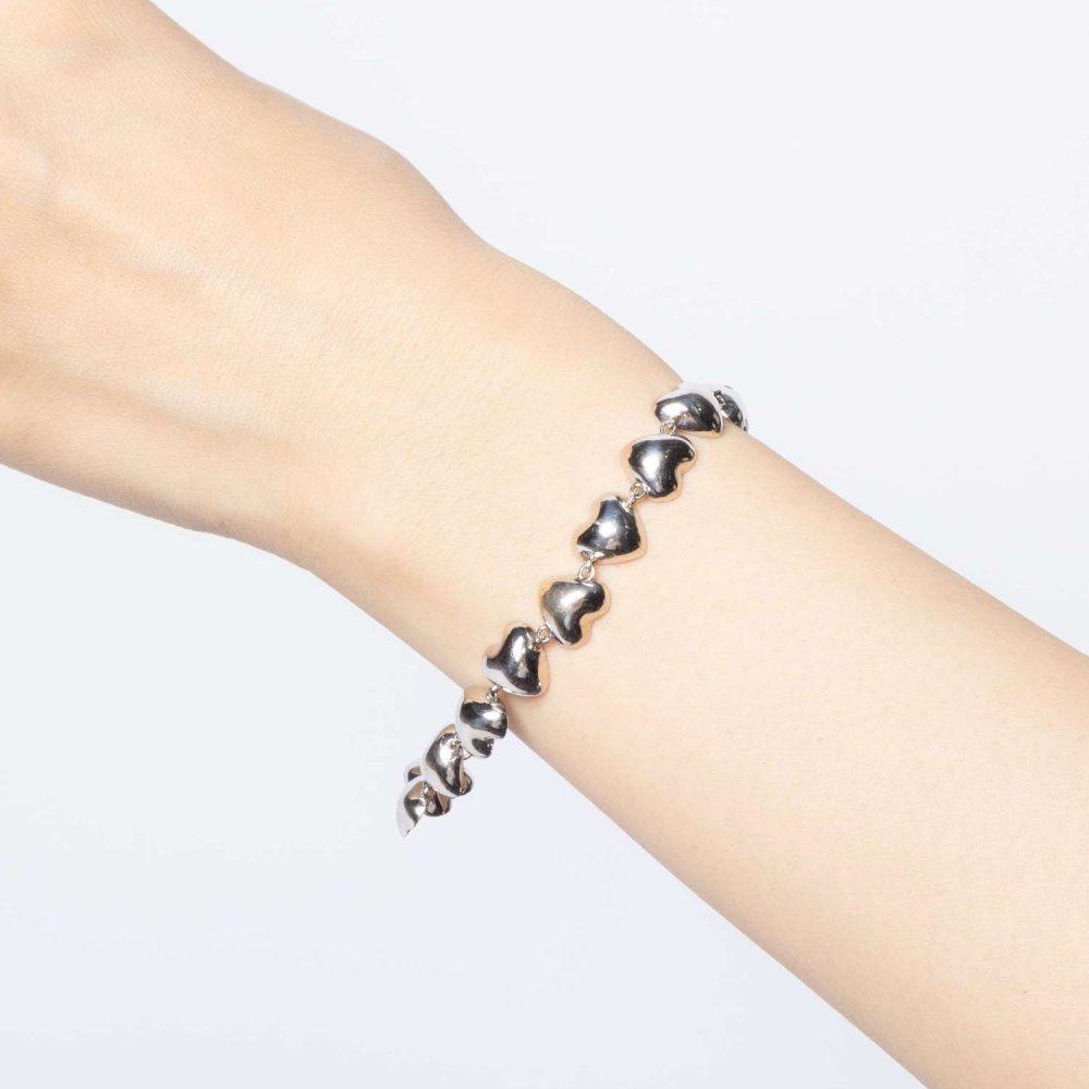 アミ パリス AMI PARIS METAL HEARTS BRACELET メタル ハート ブレスレット UJW983.362 レディース アクセサリー シルバー