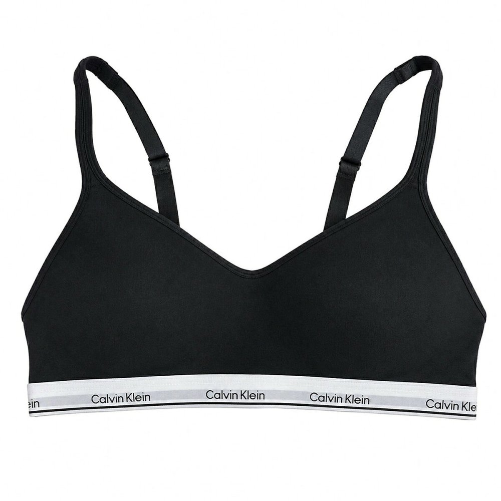 カルバンクライン Calvin Klein(CK) ブラ&ショーツ ビキニ セット ロゴ 無地 ノンワイヤー 下着 アンダーウェア QP3561O+F3787 レディース ブラック