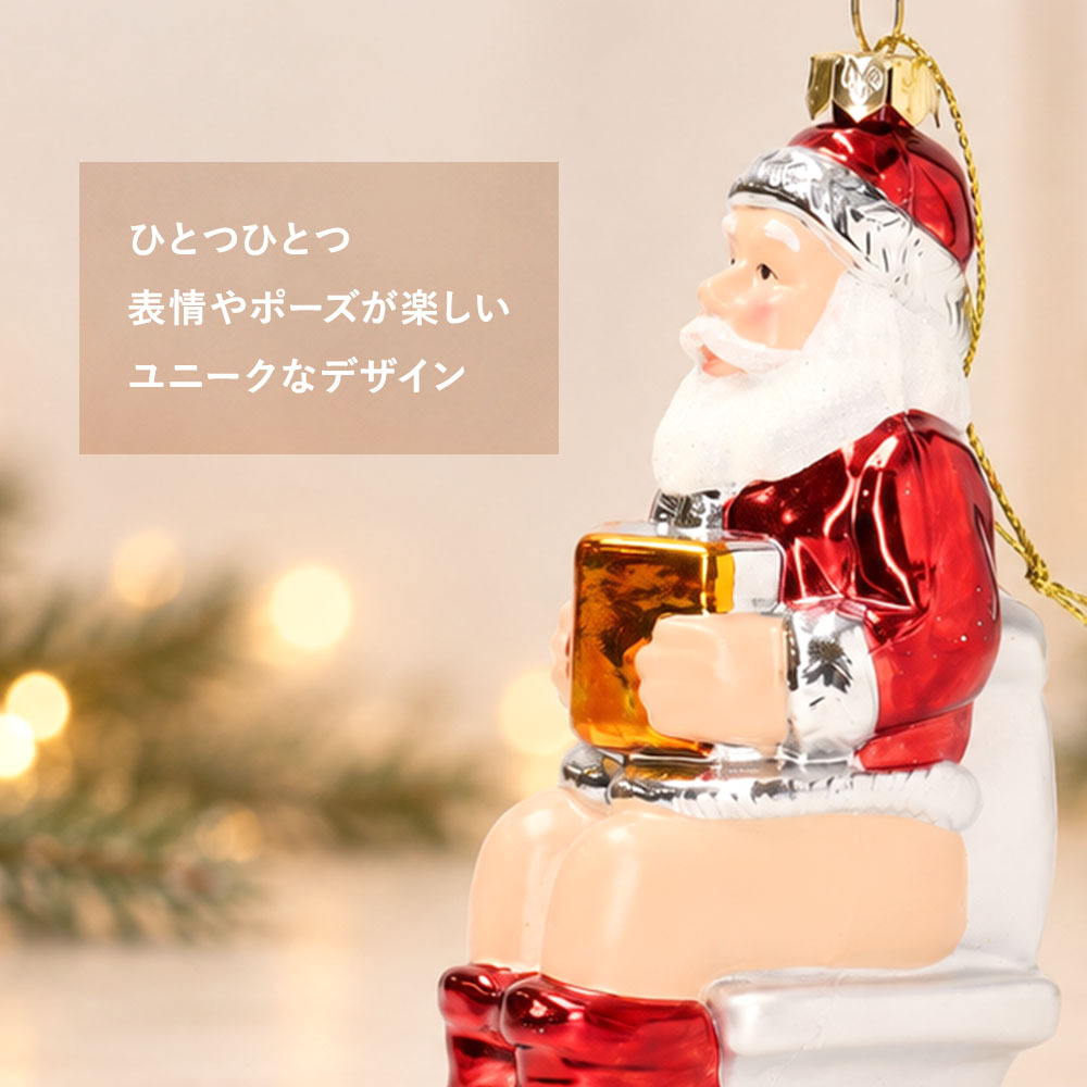 クリスマス 飾り オーナメント キラキラ インテリア オブジェ 置物 サンタ プラサンタ サンタクロース 大きめ スポーツ ツリー 装飾 玄関 ユニーク ギフト プレゼント