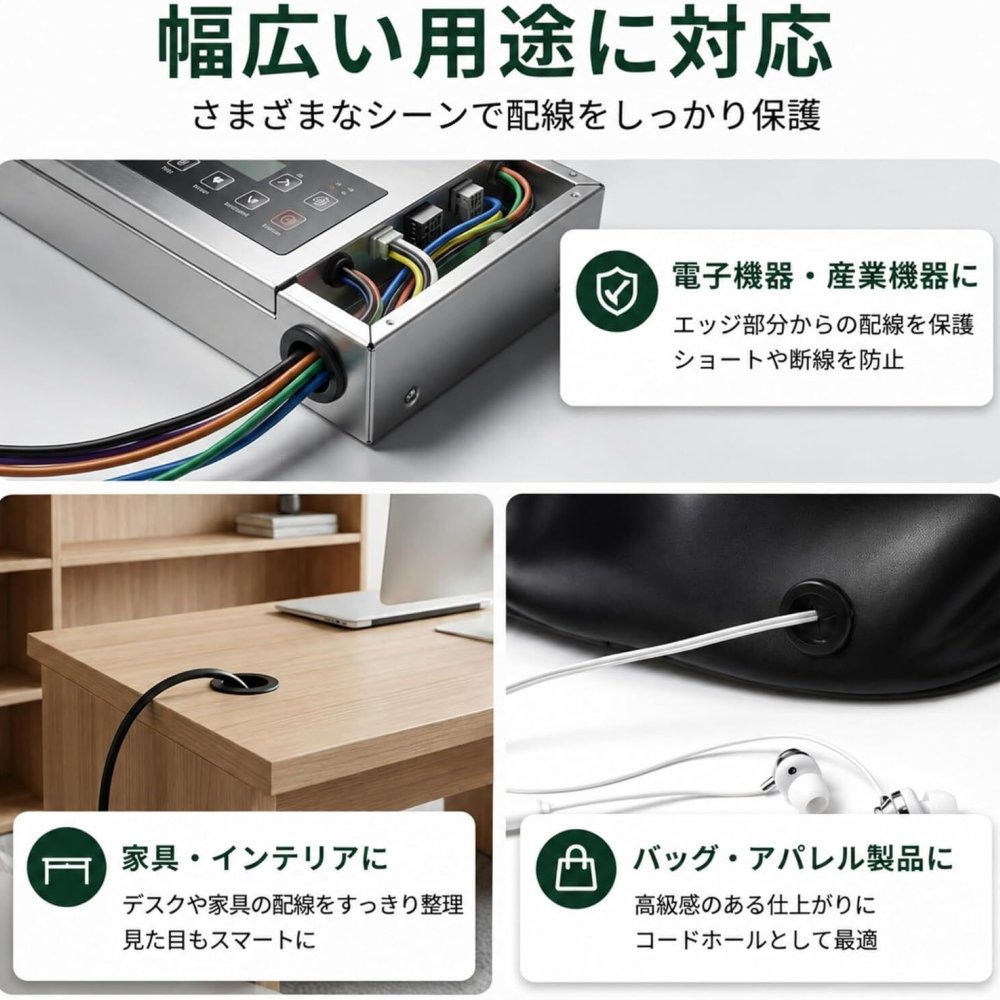 グロメット ゴムブッシング 内径12mm/13mm/15mm 穴径20mm/24mm/29mm 防水 配線保護 振動吸収 高耐久 20個セット NB0H4DZDLKV