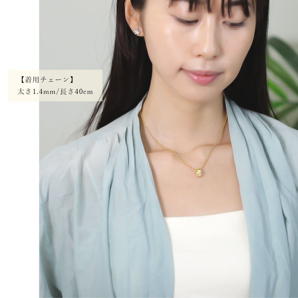 ハワイアンジュエリー ネックレス プルメリア シルバー ネックレス イエロー チューブ ジルコニア シルバー925 イエローコーティング ギフトラッピング可能 チェーン 長さ選べる プレゼント ハロウィン 【品番：CG-SP56907】