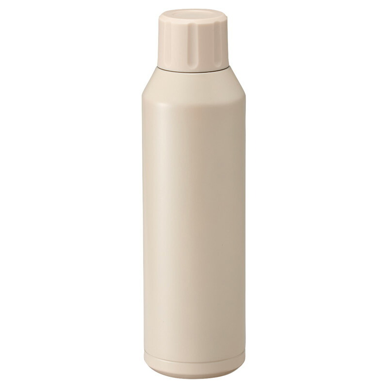 【ギフト対応無料】真空ステンレス炭酸ボトル 480ml クリーム (B3726) ※送料無料(北海道・沖縄は除く)