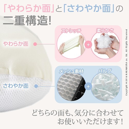 顔にシワがつかない ナイトケアピロー 43×63cm 枕 首 肩 しわ 眠りシワ 美肌 女性 柔らかい エイジングケア スキンケア 快眠 熟睡 寝返り 美容 健康 洗える 清潔 通気性 高さ調節 日本製