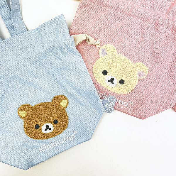 リラックマ 相良刺繍巾着 バッグ