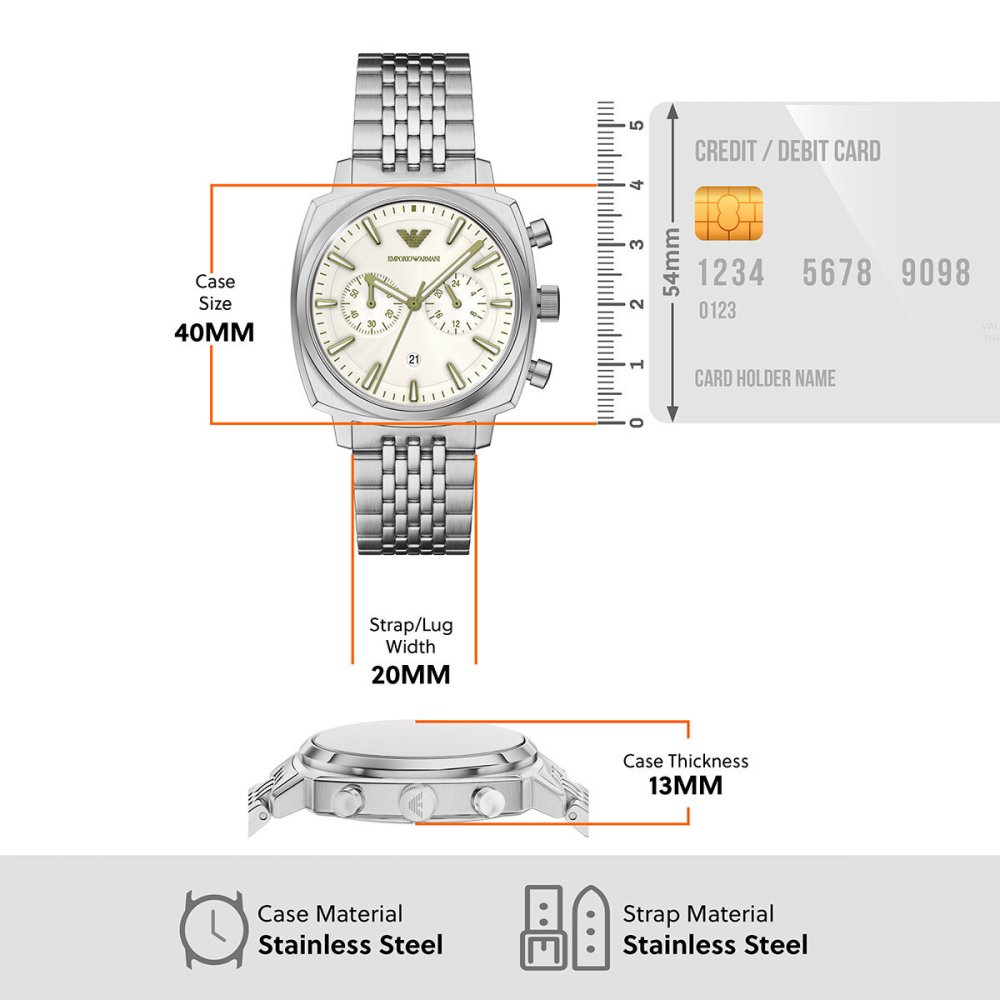 エンポリオアルマーニ EMPORIO ARMANI 腕時計 メンズ クロノグラフ ステンレス AR11800【2026 新作】