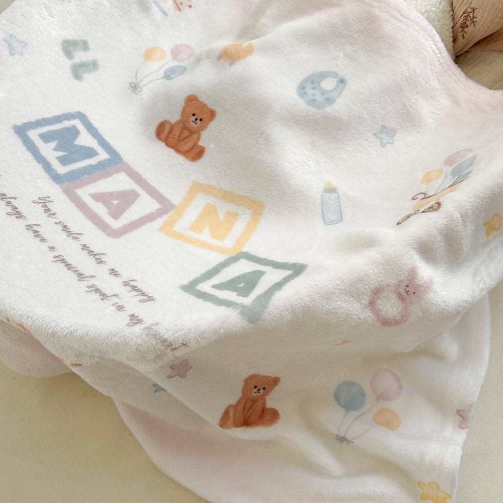 【お名前入りブランケット】Hello Baby ハローベビー 赤ちゃん 新生児 名入れ ギフト 出産祝い ニューボーン 誕生日 出産準備 撮影アイテム ベビーブランケット