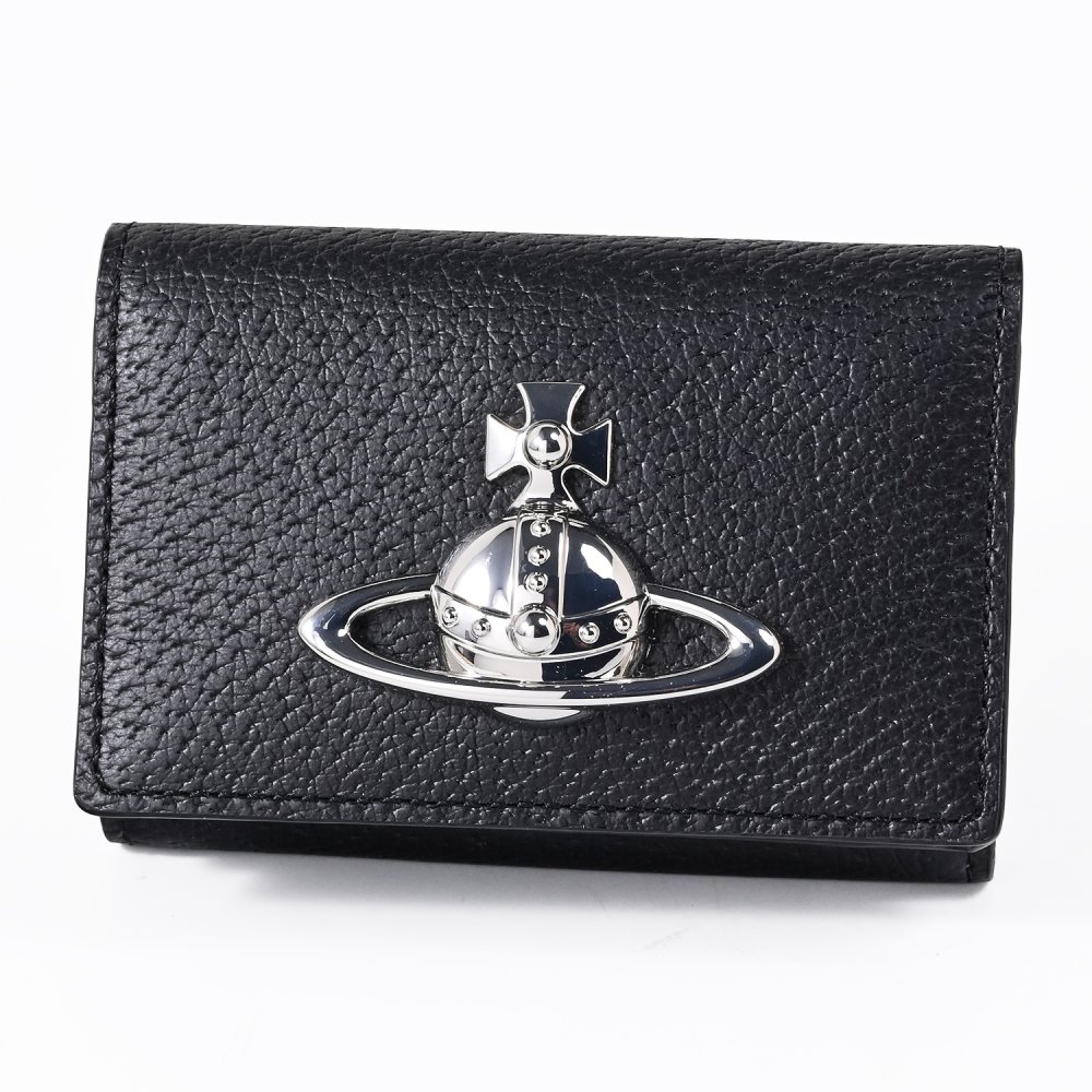 ヴィヴィアンウエストウッド Vivienne Westwood 三つ折り財布 ミニ コンパクト 小銭入れ付き ウォレット レディース ブラック 5115003YW L00F7 N401 折財布 送別会 誕生日 お中元 結婚祝い 結婚式 彼氏 息子 夫 男性 彼女 妻 女性 財布 高級 父の日 母の日【スペシャルラッピング660円(別売り)】 即日発送ファッション小物 ホワイトデー
