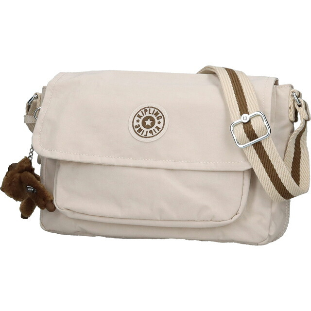 キプリング ショルダーバッグ レディース ブランド Kipling ダルマ B ロゴ ワンポイント 無地 KI8123-9LO Soft Sand
