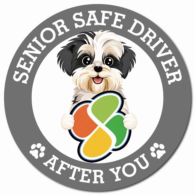 カーサイン 高齢者マーク SENIOR SAFE DRIVER マルックス マグネット 強力 直径13cm 肉球 日本製 車 ステッカー