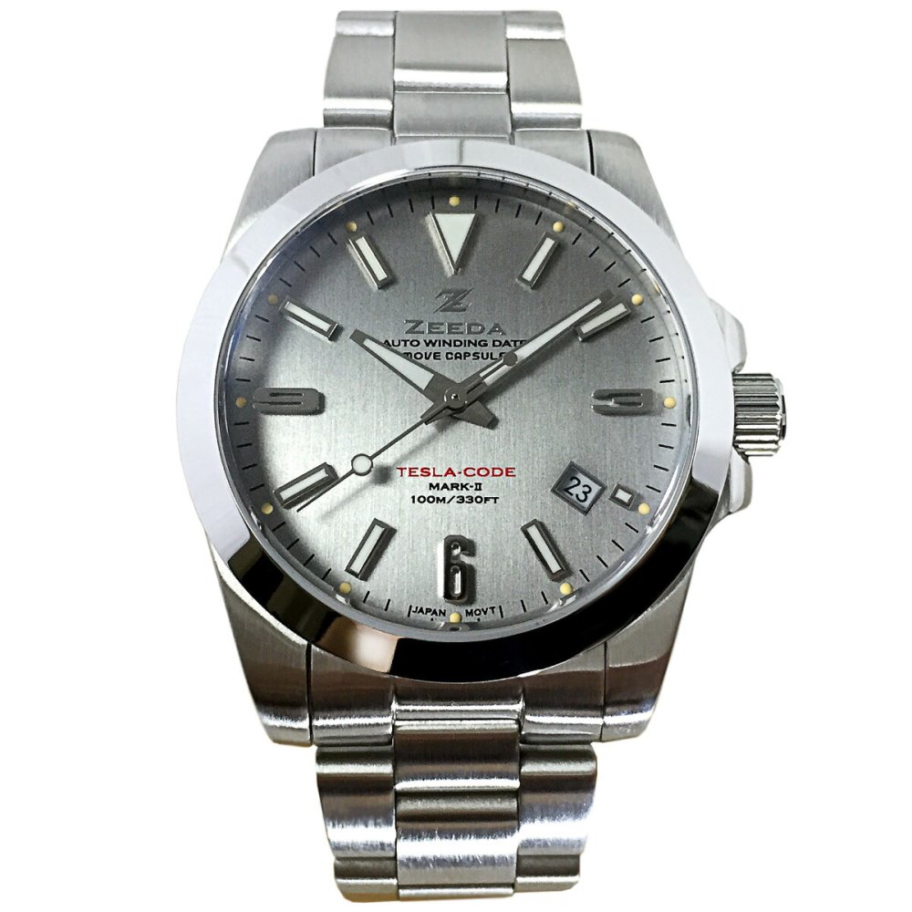 ジーダ ZEEDA テスラコード マーク2 TESLA-CODE MARK-II PREMIUM SILVER 腕時計 メンズ 自動巻き ZD-TC2-SIL