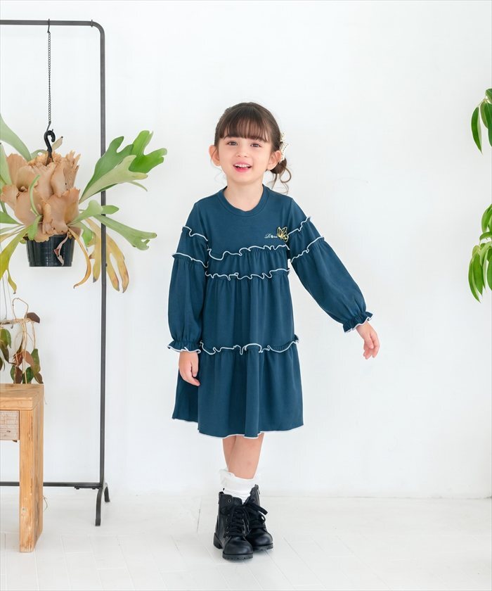Rora ワンピース 通販 キッズワンピース ティアードワンピース 子どもワンピース お出掛け 通園通学小学生 お出かけデイリー 発表会結婚式 誕生日プレゼント 長袖 春秋冬 可愛いおしゃれ かわいい おしゃれ カジュアル 姉妹お揃い