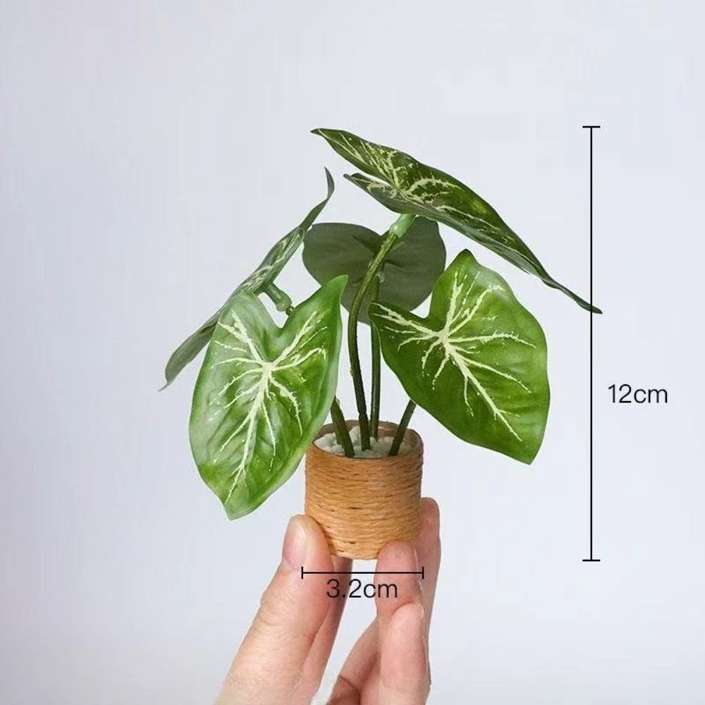 ミニチュア 観葉植物 選べる2点セット フェイクグリーン 鉢植え ドールハウス ジオラマ ミニチュア雑貨 インテリア 撮影小物 デスク 飾り ハンドメイド