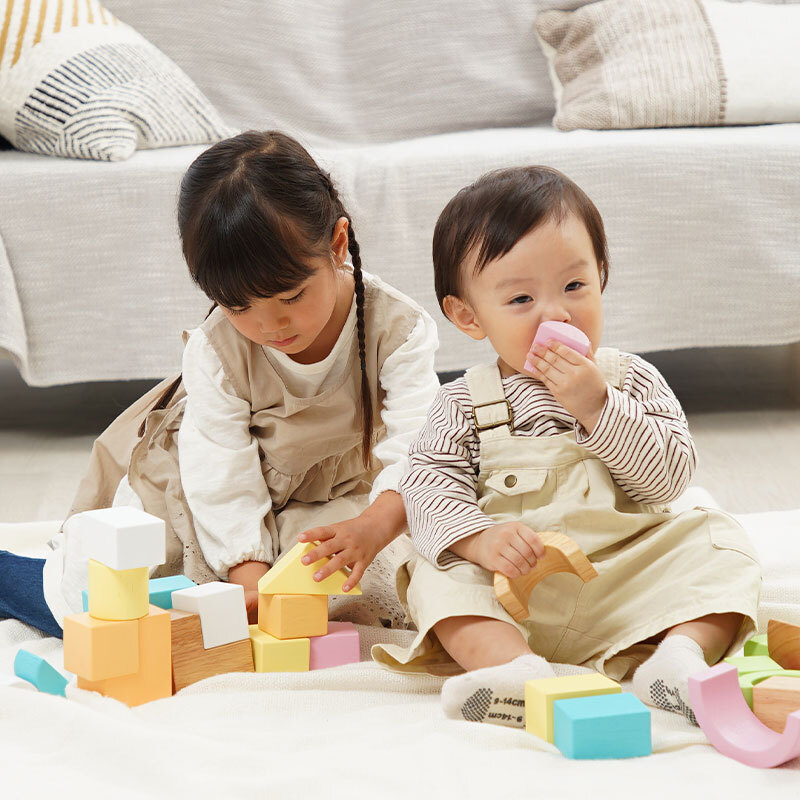 積み木 SOUNDブロックス Large シャーベットカラー | 誕生日プレゼント   1歳 1歳半 2歳 女の子 男の子 名入れ 誕生日 プレゼント おもちゃ 木のおもちゃ 木製玩具 木製 知育玩具 誕生日 クリスマス プレゼント 入園祝い ギフト ベビーギフト エデュテ
