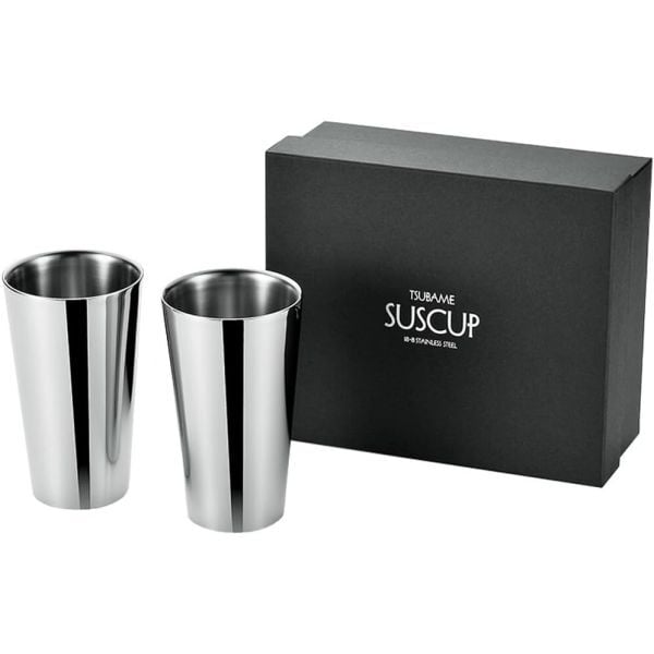 【ギフト対応無料】アサヒ SUSCUP サス2重ストレートカップ 250ml 2客セット 貼箱入 SCW-14-2P ※送料無料(北海道・沖縄は除く)