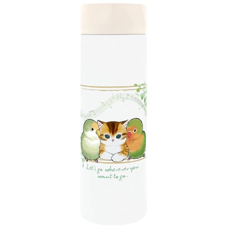 mofusand もふさんど ポケミニ ステンレス ボトル 150ml 水筒 定形外 送料無料 真空二重 保温 保冷 53-2084 とりとねこ ぶたとねこ おすし ネコ 猫 ねこ