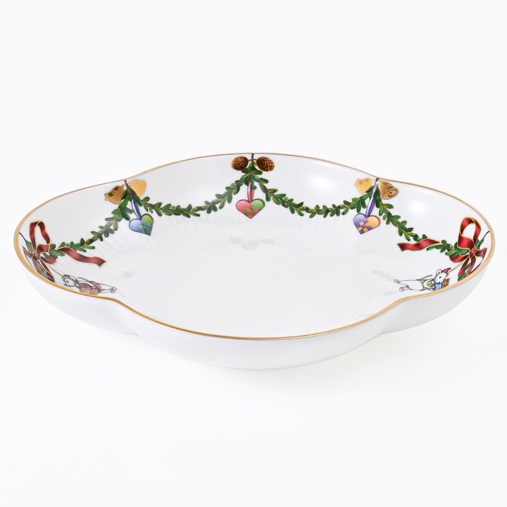 【名入れ無料】ロイヤルコペンハーゲン スターフルーテッド クリスマス ディッシュ 17.5cm×14cm 日本未発売 2503353(1055053)  【スペシャルラッピング660円(別売り)】 北欧食器 洋食器 送別会 誕生日 お中元 還暦祝い 結婚祝い 結婚式 高級 父の日 母の日 成人祝い ホワイトデー