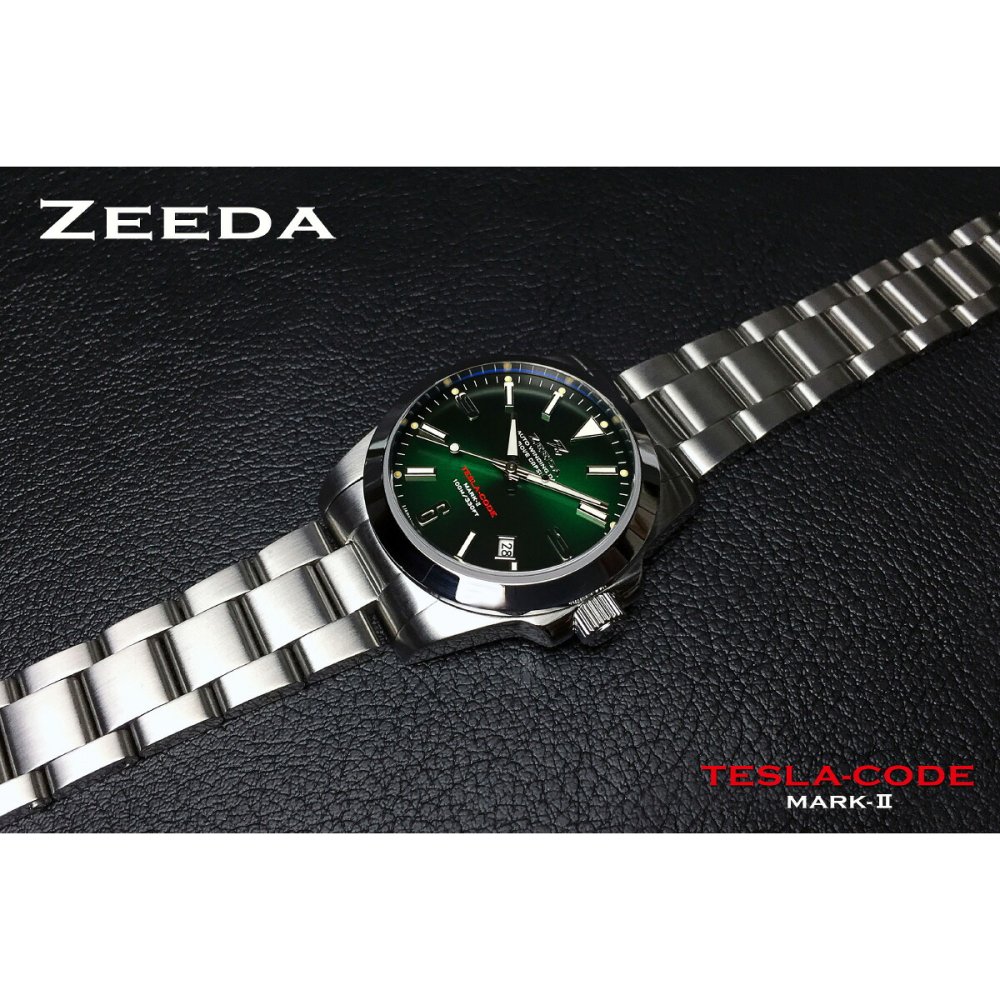 ジーダ ZEEDA テスラコード マーク2 TESLA-CODE MARK-II FOREST GREEN 腕時計 メンズ 自動巻き ZD-TC2-GRN