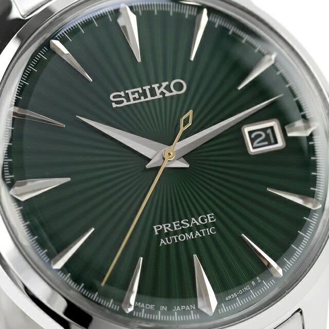 アウトレット セイコー プレザージュ Cocktail Time 自動巻き 腕時計 ブランド メンズ SEIKO PRESAGE SARY271 アナログ グリーン 日本製