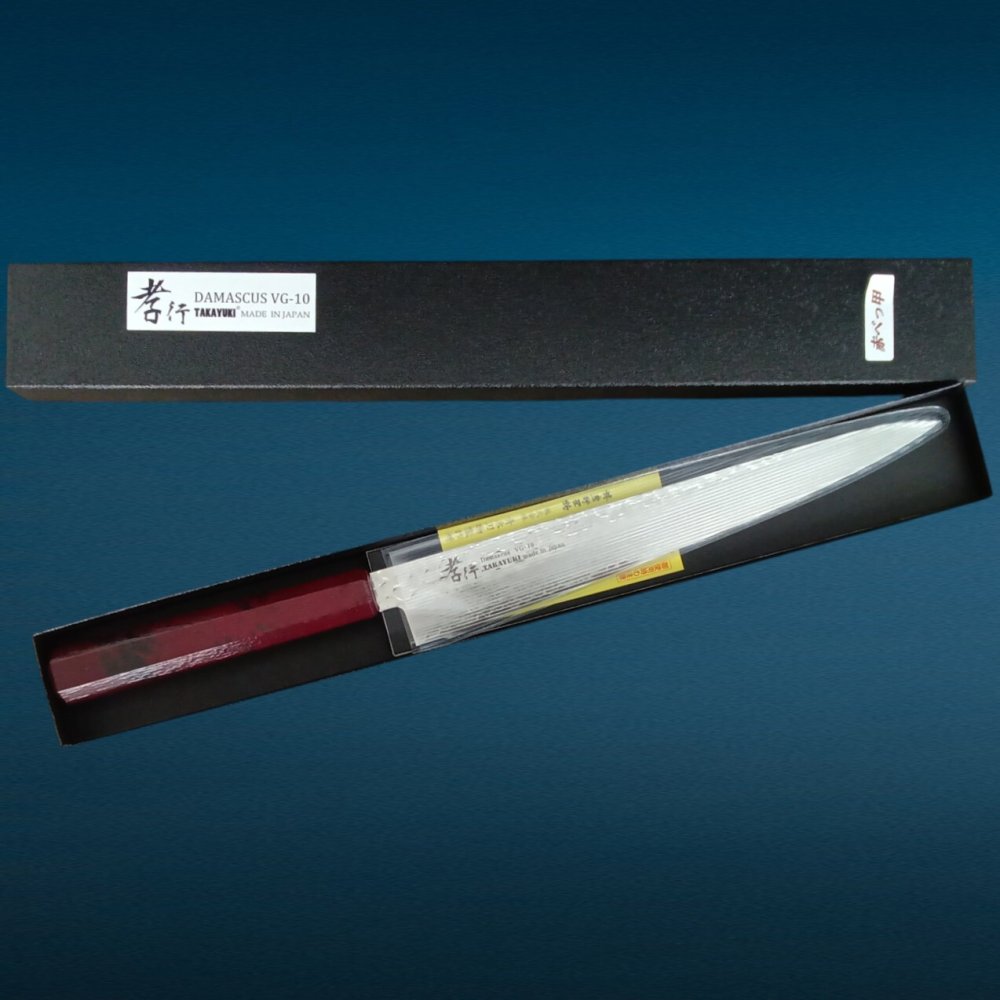 堺孝行 なないろ 筋引 240mm 33層ダマスカス VG-10　赤べっ甲