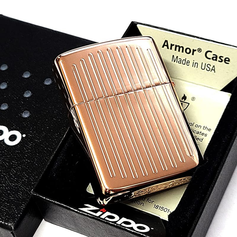 ZIPPO ライター アーマー Lineage 1932 Vertical ジッポ ロゴ 鏡面カッパー おしゃれ エングレービング 縦ライン 彫刻 銅 ギフト 渋い メンズ かっこいい プレゼント