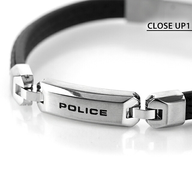 ポリス ブレスレット メンズ ブランド POLICE LAYERLOCK GB0082901 ブラック シルバー アクセサリー