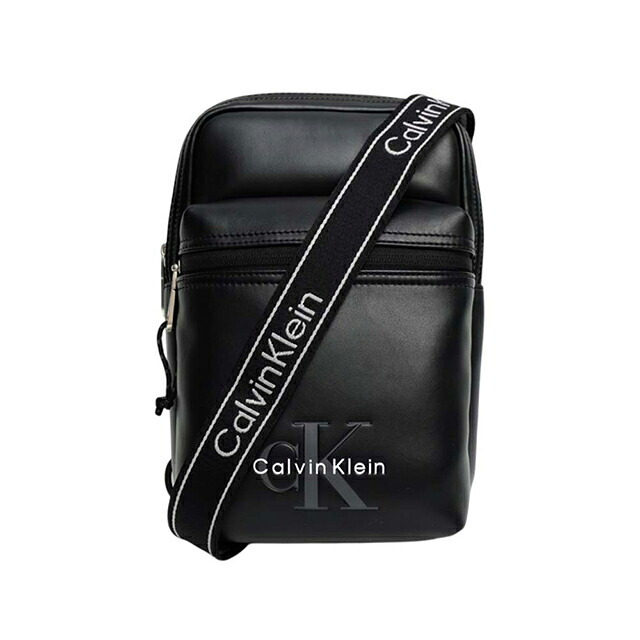 カルバンクライン CALVIN KLEIN BOLD LOGO WEBBING SLING ショルダーバッグ lv04d3449g-ub1 メンズ BLACK