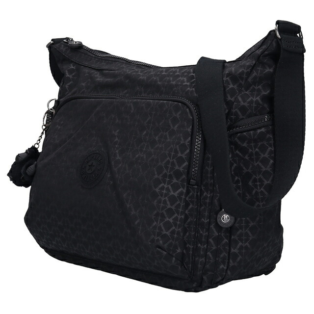 キプリング ショルダーバッグ レディース ブランド Kipling ガブ ロゴ ワンポイント 総柄 KI3945-K59 Signature Emb 黒