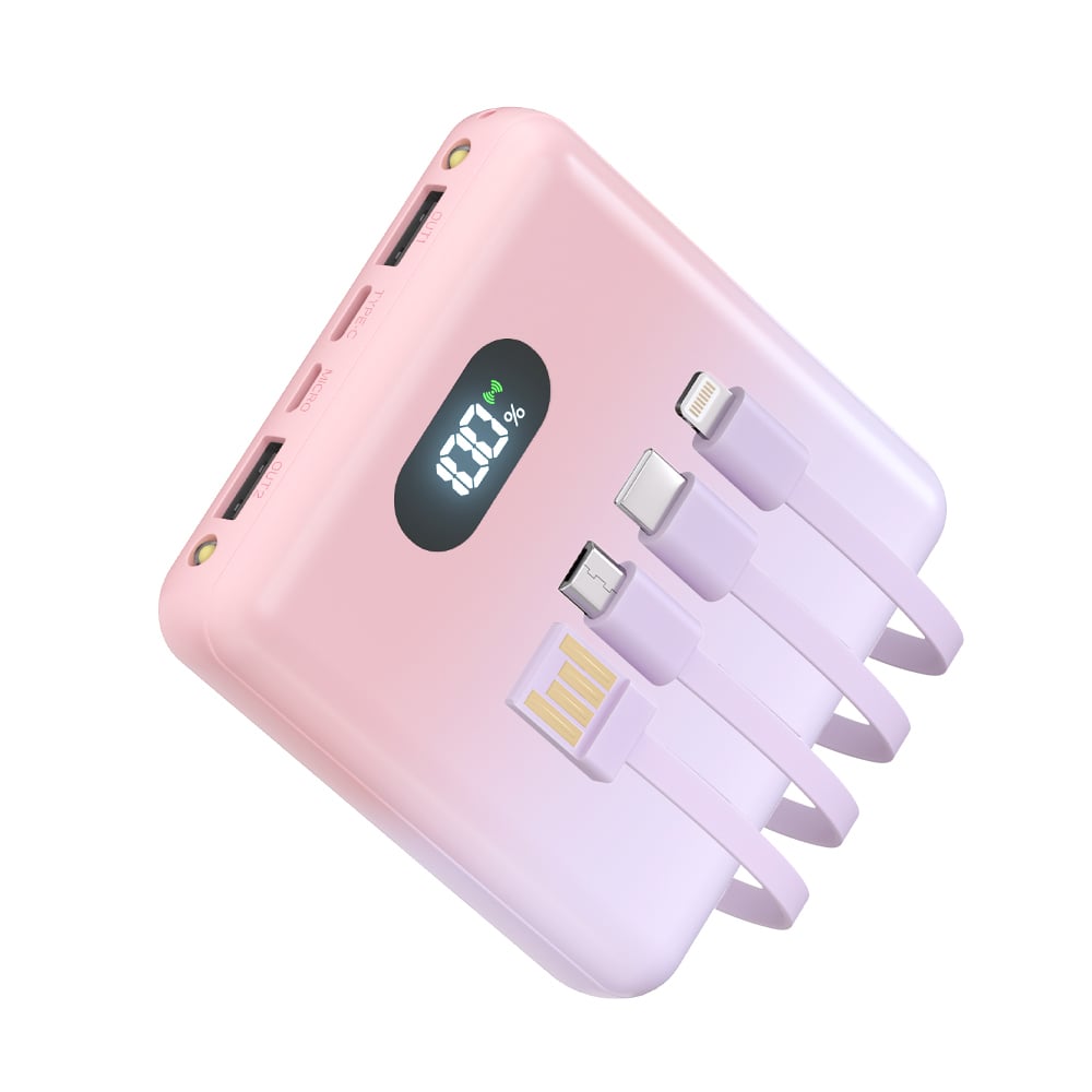 モバイルバッテリー 半固体電池 大容量 20800mAh 4本ケーブル内蔵 燃えにくい 準固体電池 超軽量 小型 ワイヤレス充電 6台同時充電 3way蓄電 MFi認証 持ち運び便利 残量表示 iPhone/iPad/Android対応 LEDライト付き 2.1A急速充電 スマートフォン充電器 スマホ充電器 スマホバッテリー 携帯充電器 災害/緊急用 停電対策 旅行/出張 地震対策