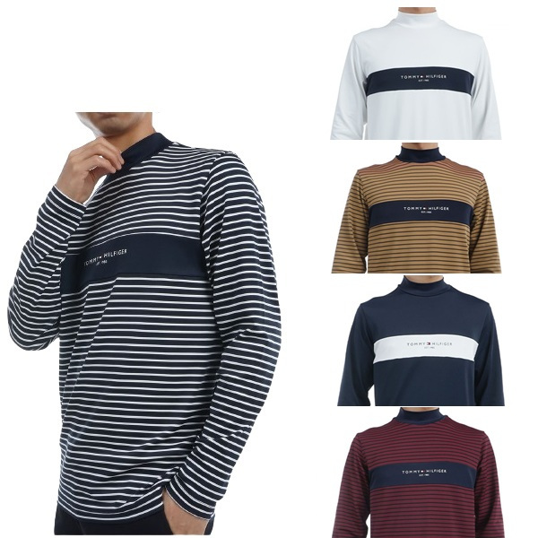 トミーヒルフィガー ゴルフ メンズ エッセンシャル 長袖モックネックシャツ TOMMY HILFIGER GOLF THMA454 秋冬モデル お誕生日祝い お祝い 記念品 お父さん 父の日 彼氏 男性 30代 40代 50代 60代  還暦祝い 敬老の日 人気プレゼント プレゼント