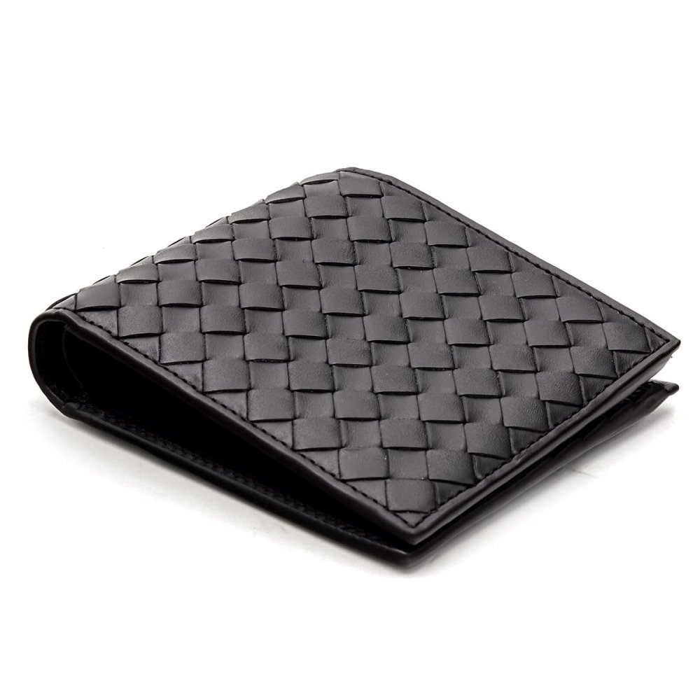 選べる2色 ボッテガヴェネタ 二つ折り財布 メンズ イントレチャート BOTTEGA VENETA 本革 札入れ 小銭入れなし カード入れ8枚 コンパクト エスプレッソ アルドワーズ 保存箱付き 113993 V47W1