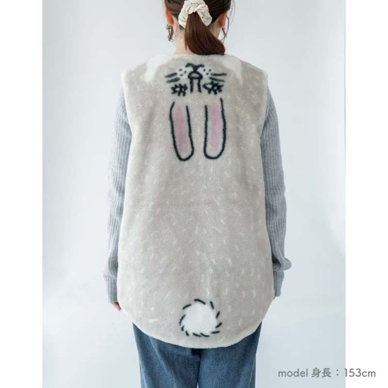 ベスト モモンガ マタギジレ アニマル おもしろ トラ ウサギ ゴリラ ボア ベスト ジレ 袖なし 着る毛布 ルームウェア 毛布 部屋着 レディース 大人 北欧 もこもこ ふわふわ 冷え性 あったか おうち時間 秋 冬 おしゃれ かわいい ウサ ゴリ 防寒 Momonga