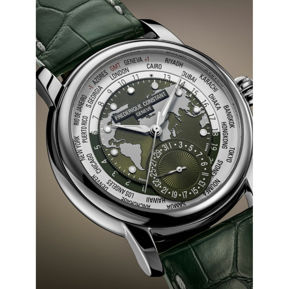フレデリック・コンスタント FREDERIQUE CONSTANT クラシック ワールドタイマー マニュファクチュール 世界限定718本 FC-718KWM4H6 腕時計 自動巻き メンズ