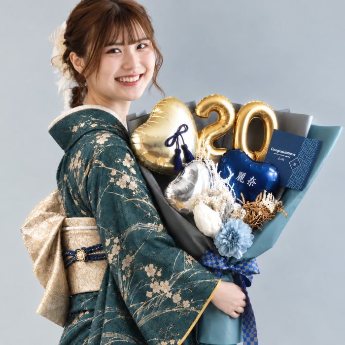 成人式 花束 バルーン 大きい 成人の日 20歳 バルーン ブーケ お祝い 誕生日 男子 男性 カッコいい SNS映え 2027 バルーンアレンジ 和風 電報 おしゃれ 成人式前撮り ハーフ成人式 誕生日 名入れ 送料無料 成人式用花束バルーン和風男性