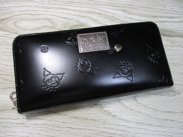 財布 レディース 長財布 ラウンド Kuromi ブランド クロミ 本革 キティ サンリオ 公式品 「ブラック」 87131 人気 毎日発送 最新作