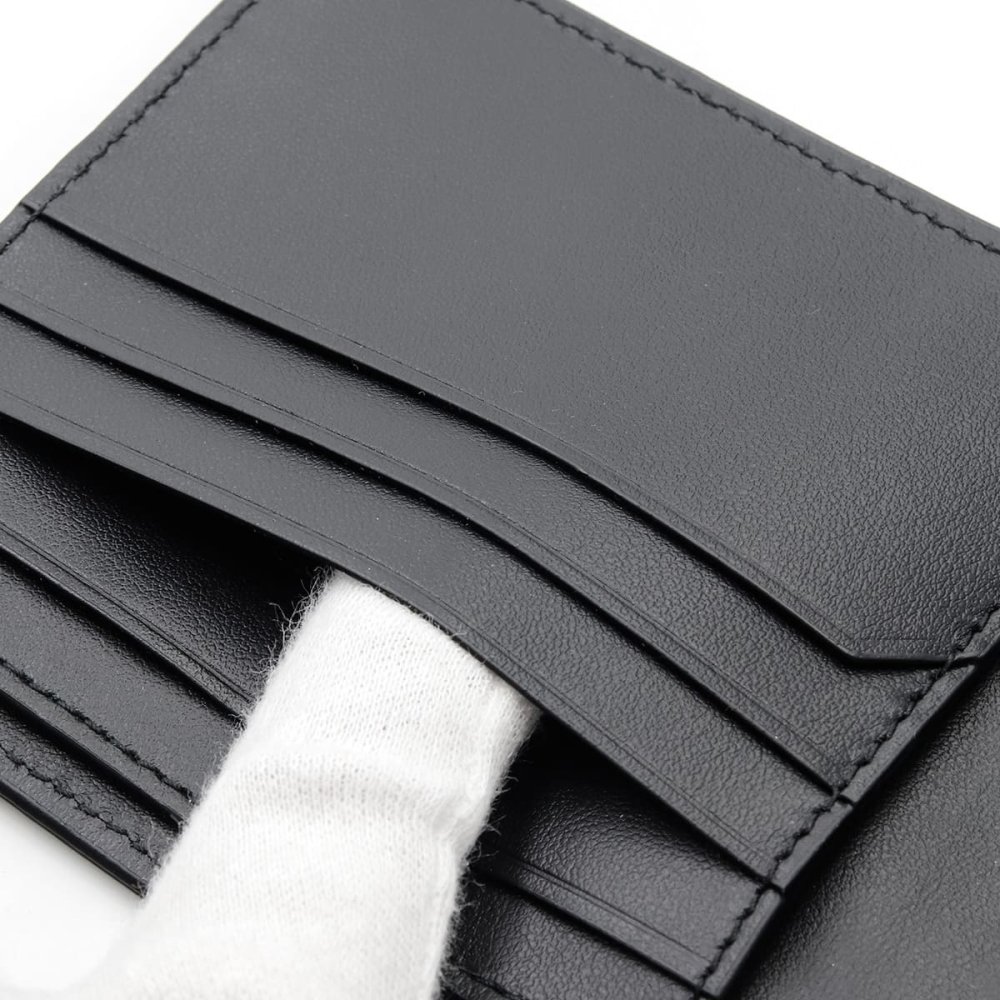 ボッテガヴェネタ 二つ折り財布 イントレチャート メンズ レザー コンパクト財布 カード入れ8か所 ブラック 黒 BOTTEGA VENETA 796966 V69G1 8803